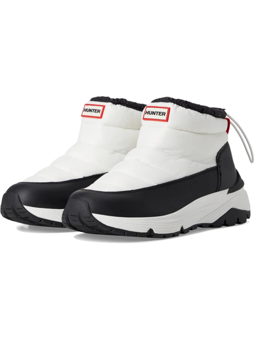 NWT HUNTER WOMEN'S ANNE WATERPROOF PUFFER SNOW ANKLE BOOTS WHITE